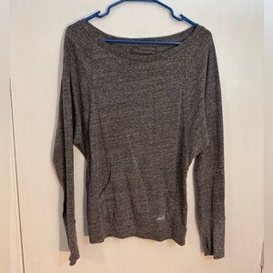 Avia small heather Gray Long Sleeve Top athletic lounge gym
